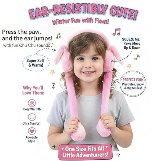 Premium Kids Plush Bunny Earmuffs -