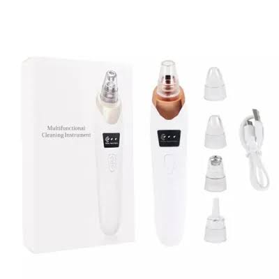 Rechargeable Vacuum Pore Cleaner, 5 In 1 Blackheads Removing Device Electric Derma suction Machine | USB Rechargeable Acne Pimple Pore Cleaner Vacuum tool - Facial Cleanser Device for Nose & Skin Care